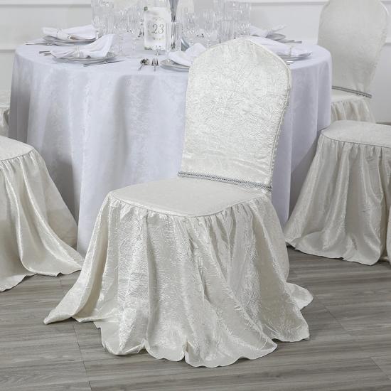 Coprisedie per matrimoni Decorazione Fodera per sedia piatta per banchetti estensibile in poliestere spandex