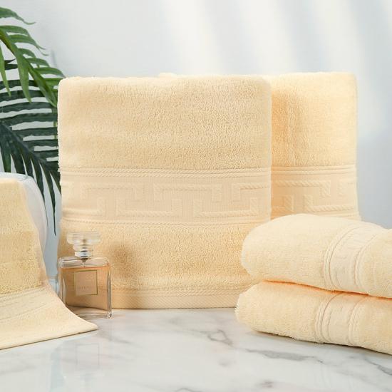 16S Ivory Yellow Color Special Satin Towel Set