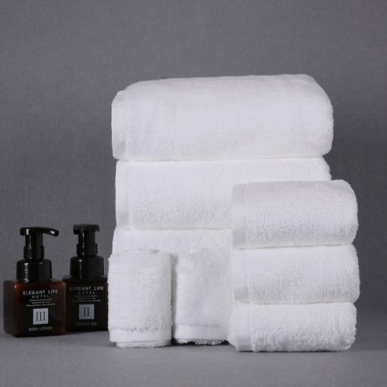 Luxury Spa Clean Collection Custom Logo Embroidered White hotrl bath towel