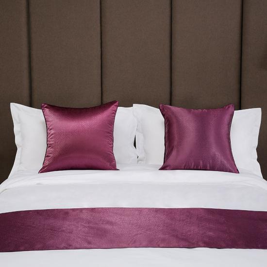 Set di biancheria da letto per hotel a 5 stelle in raso bianco puro 100% cotone Queen King